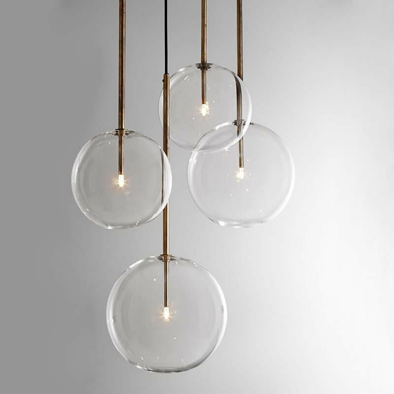 Gold pendant light over kitchen island — Casa Norex