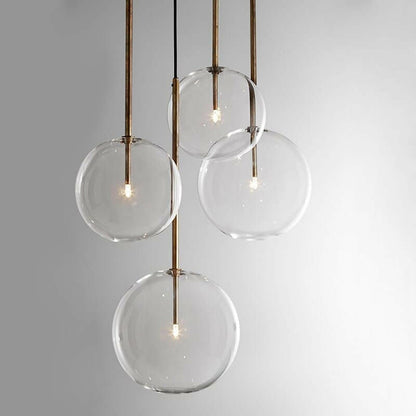 Gold pendant light over kitchen island — Casa Norex