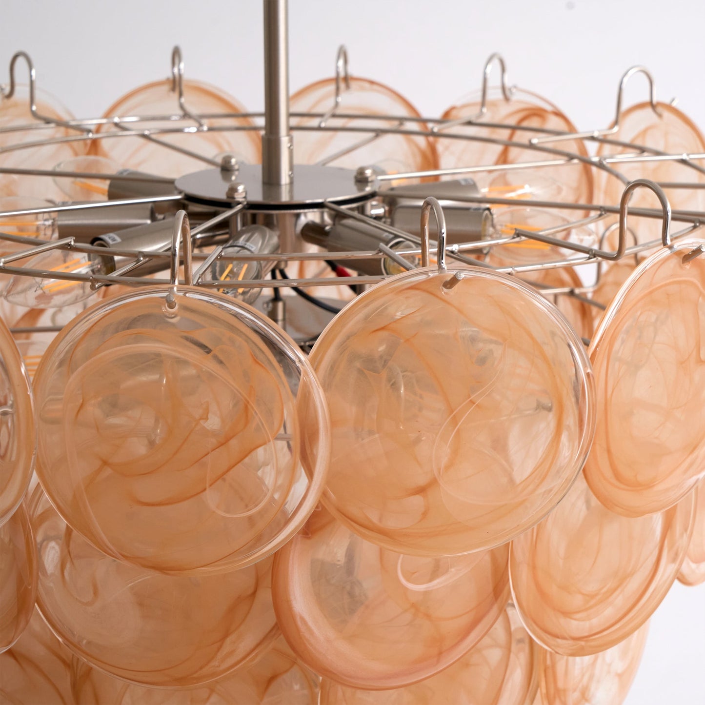 Murano Caramel Disc Chandelier