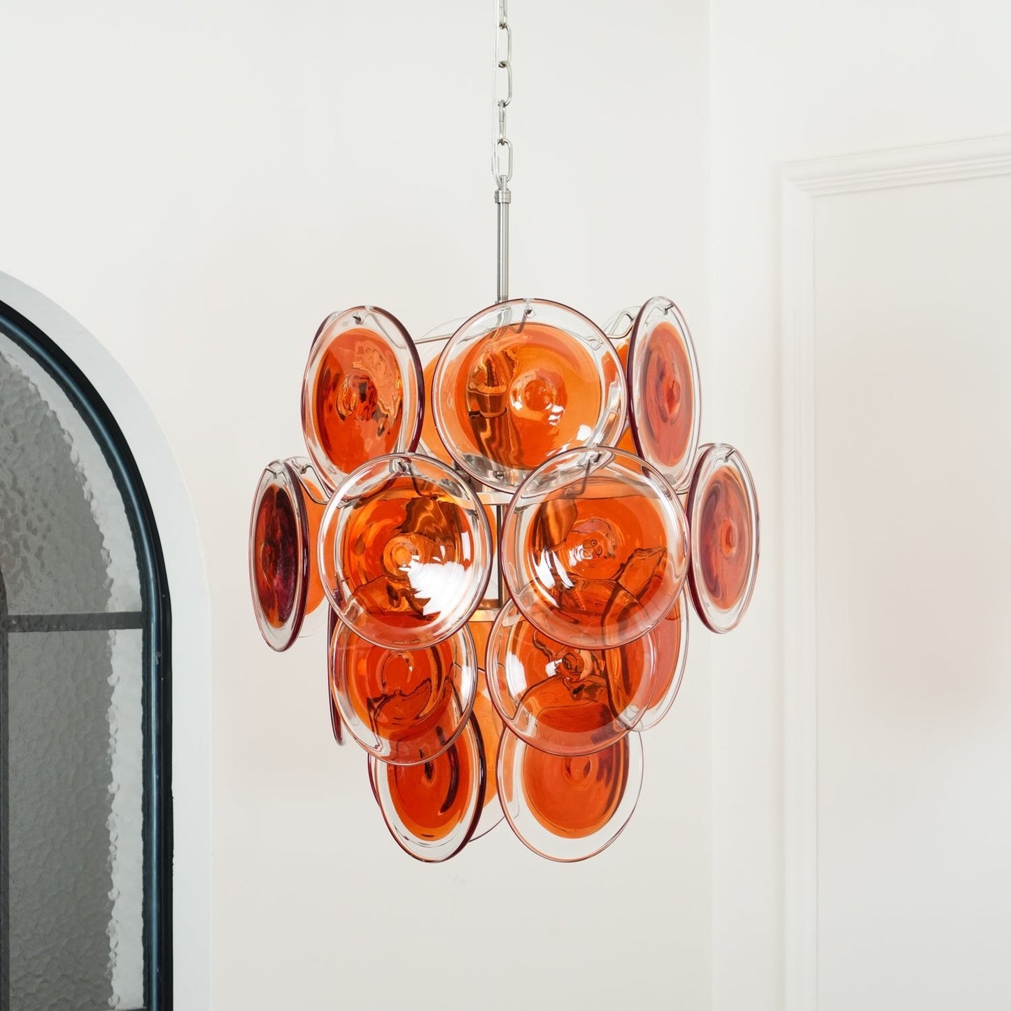 Orange Murano Vistosi Chandelier