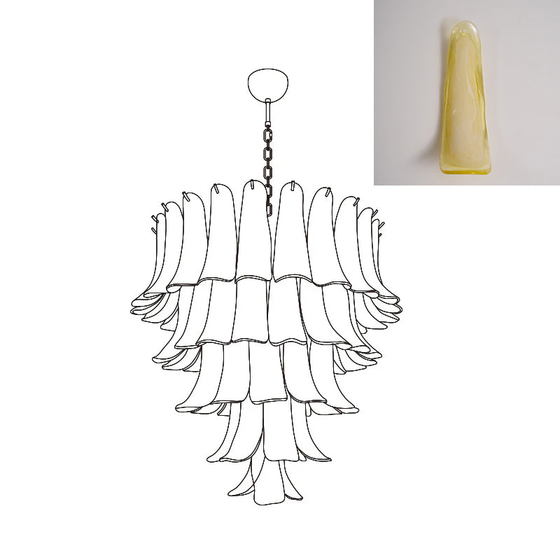 Murano Petal Chandelier