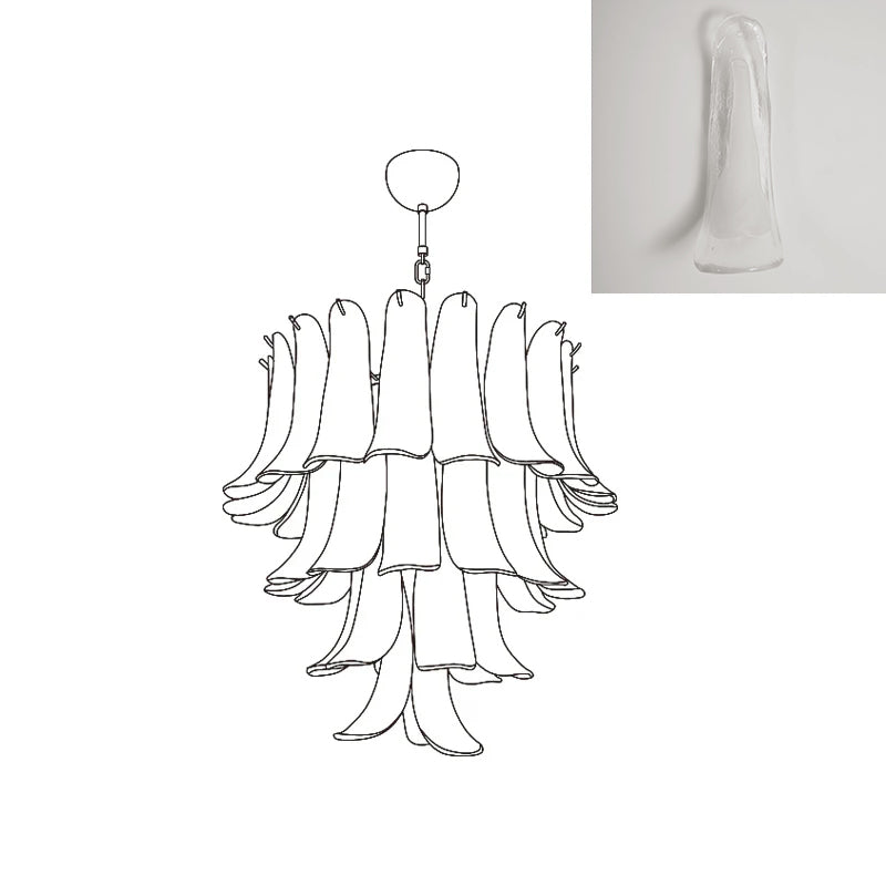 Murano Petal Chandelier