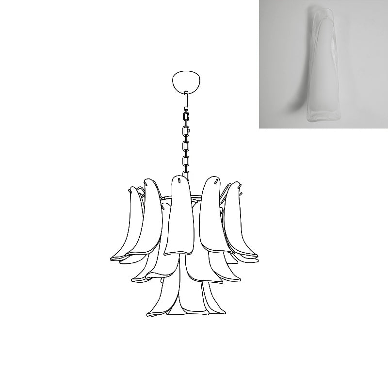 Murano Petal Chandelier