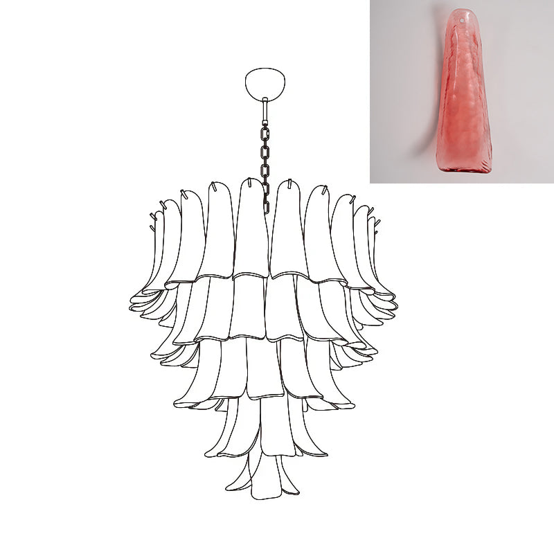 Murano Petal Chandelier