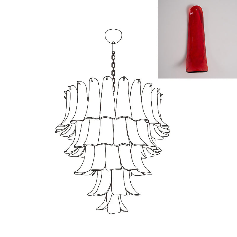 Murano Petal Chandelier