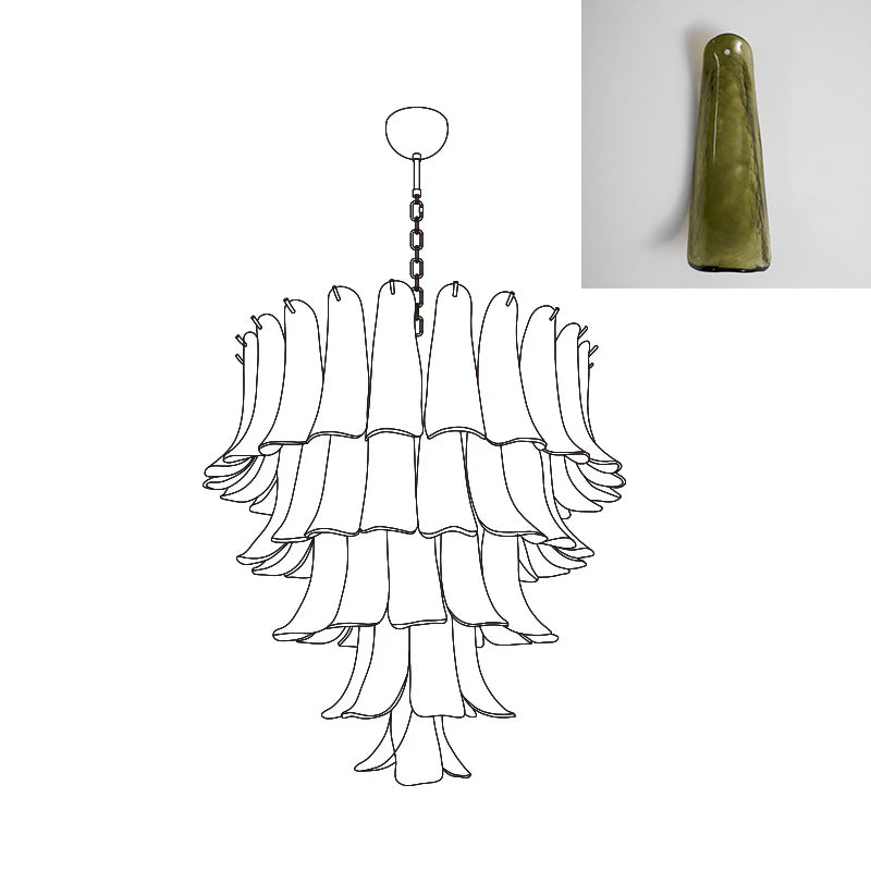 Murano Petal Chandelier
