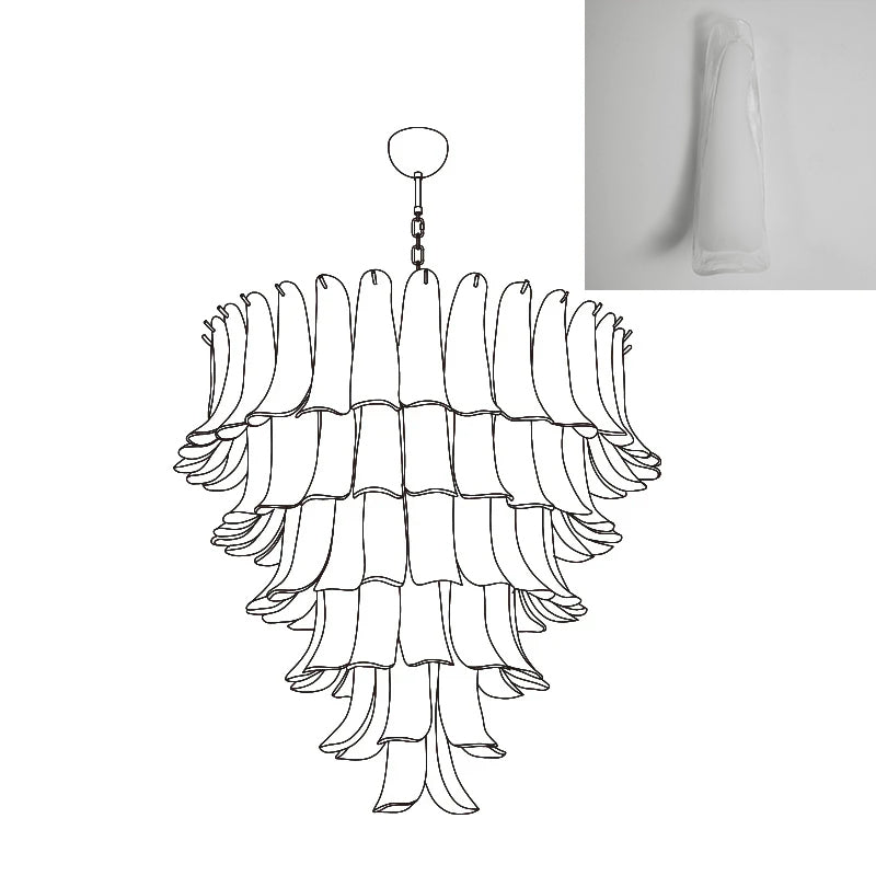 Murano Petal Chandelier