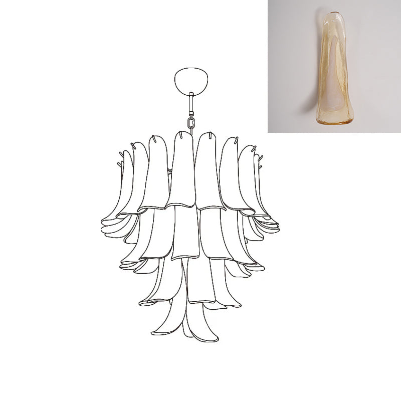 Murano Petal Chandelier