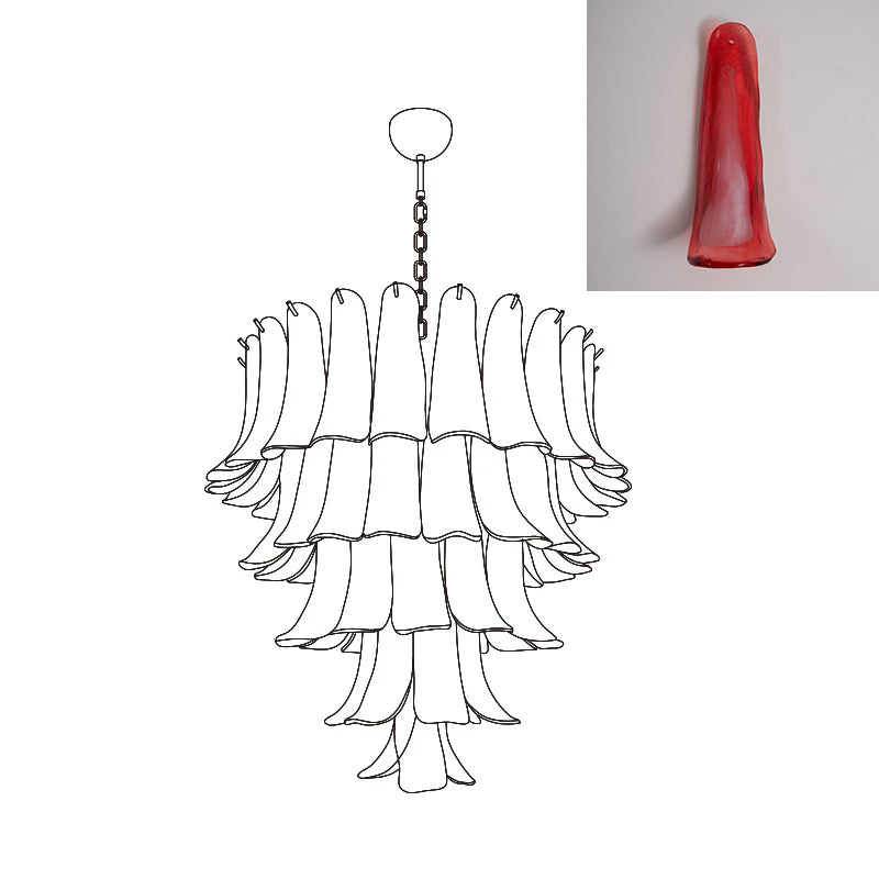 Murano Petal Chandelier