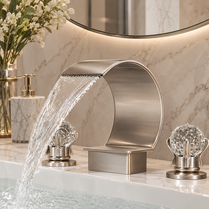 Crystalline Tub Faucet countertop view — Chrome finish — Casa Norex