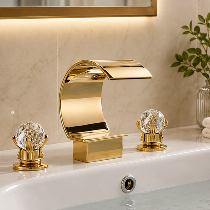 Crystalline Tub Faucet top-down view — Chrome finish — Casa Norex