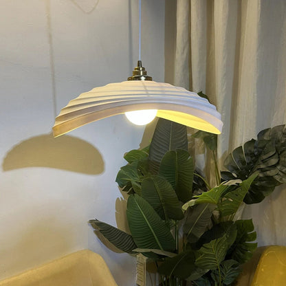 Unique pendant light green glass shade detail — Casa Norex
