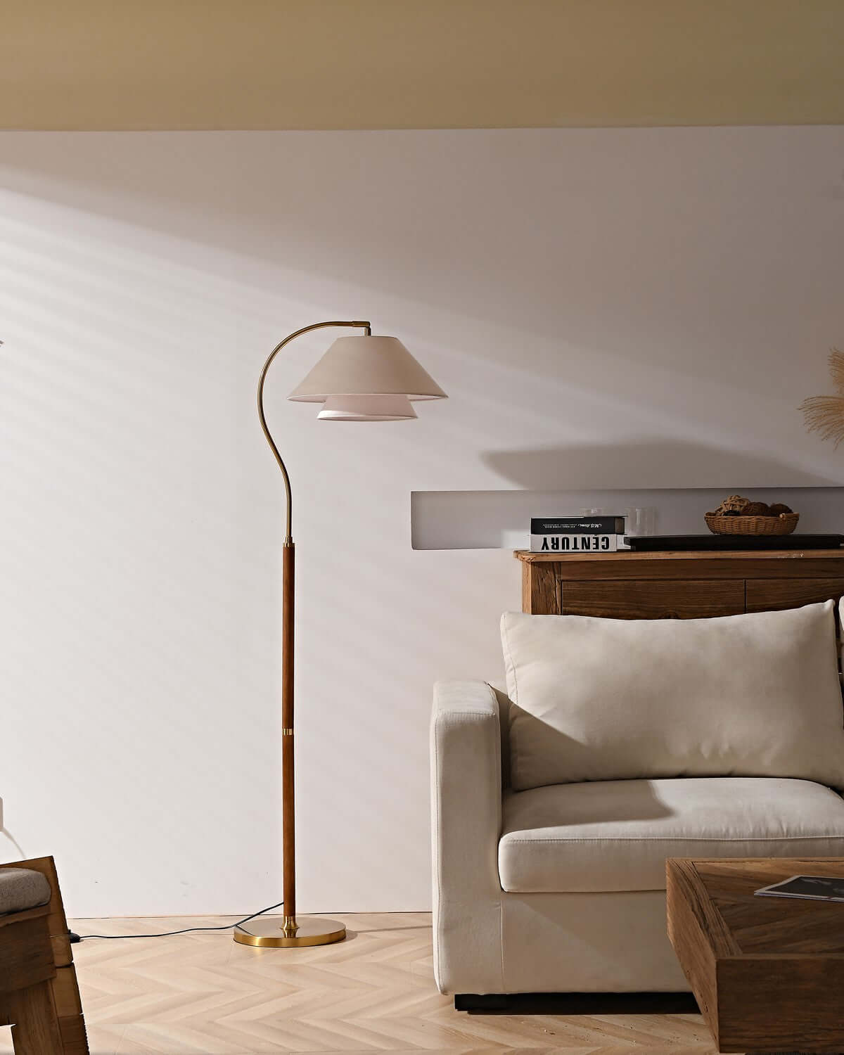 Aurelia floor lamp shade seam and stitching detail — Casa Norex