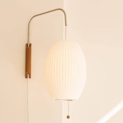 Nelson plug-in wall sconce installed living room - Casa Norex