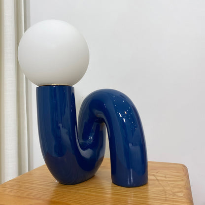 Spiral Glass Table Lamp