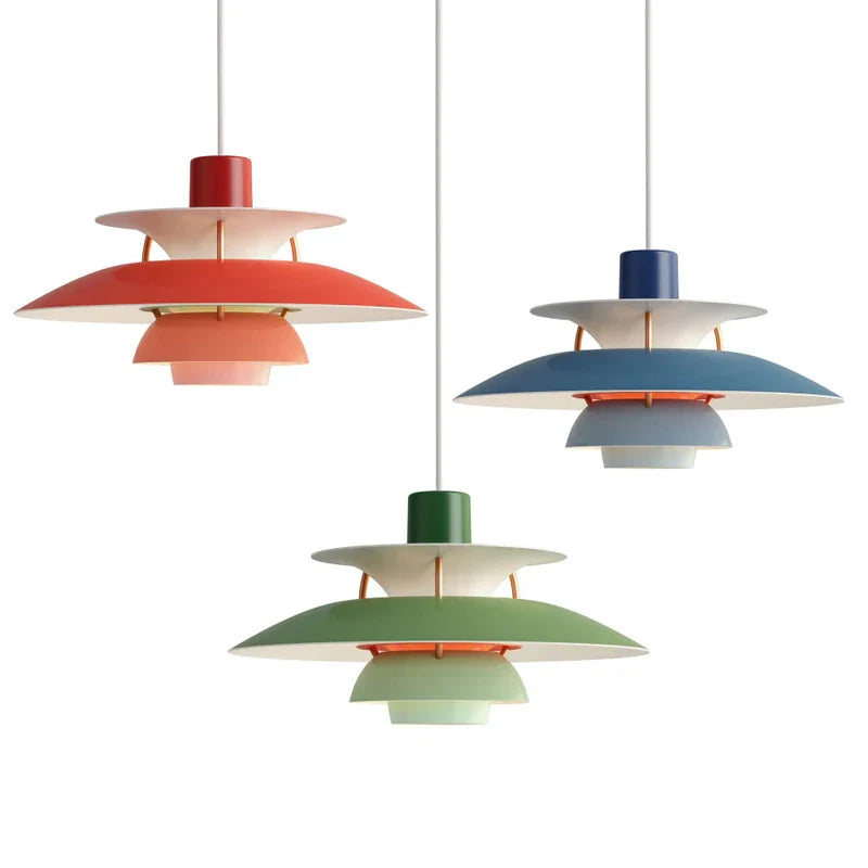 Colorful Layered Pendant Lights
