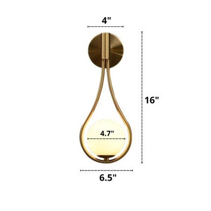 Nordic Frosted Glass Globe Wall Sconce