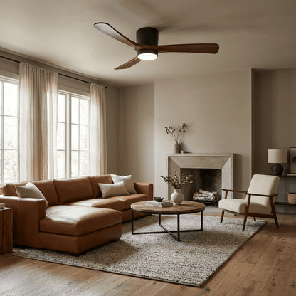 Nordic Wooden Ceiling Fan Light