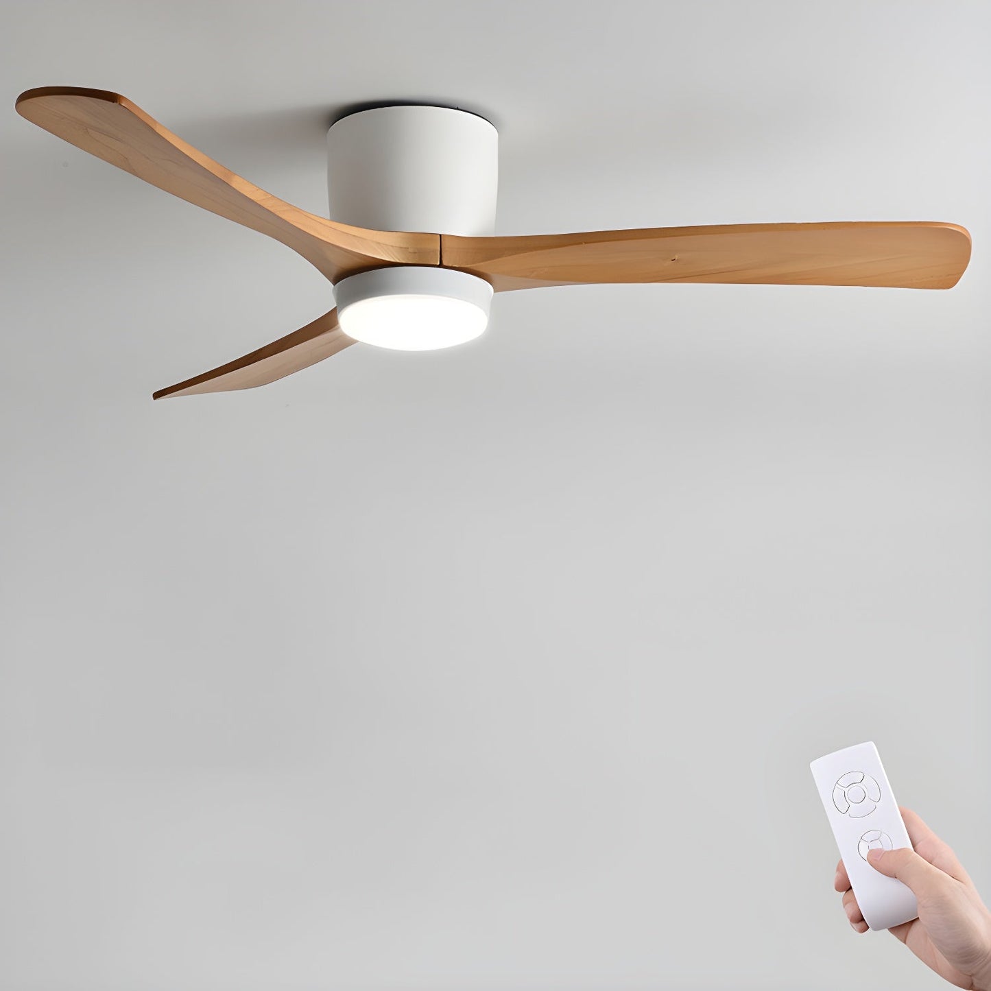 Ceiling fan light 48 inch size — grey and nature wood | Casa Norex