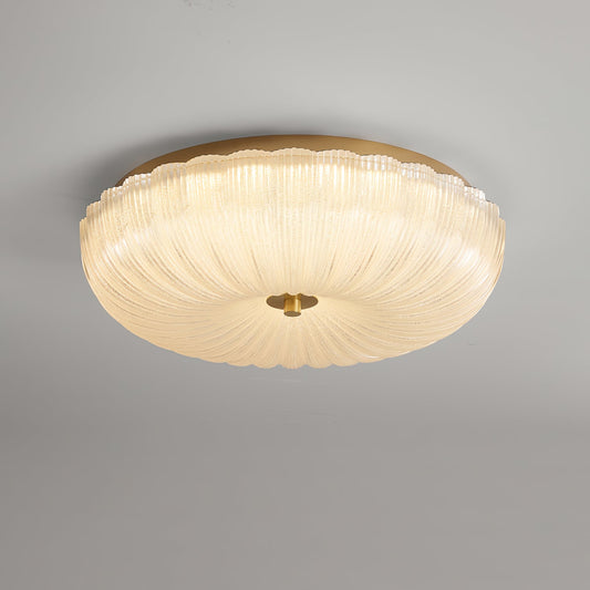 Ripple glass ceiling light — frosted shade with gold finish | Casa Norex