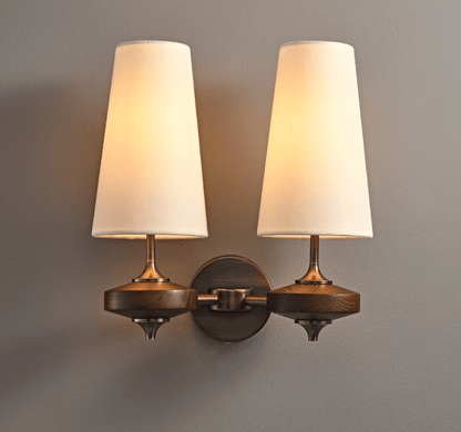 Orlan wall sconce 2-lights version — white shade | Casa Norex