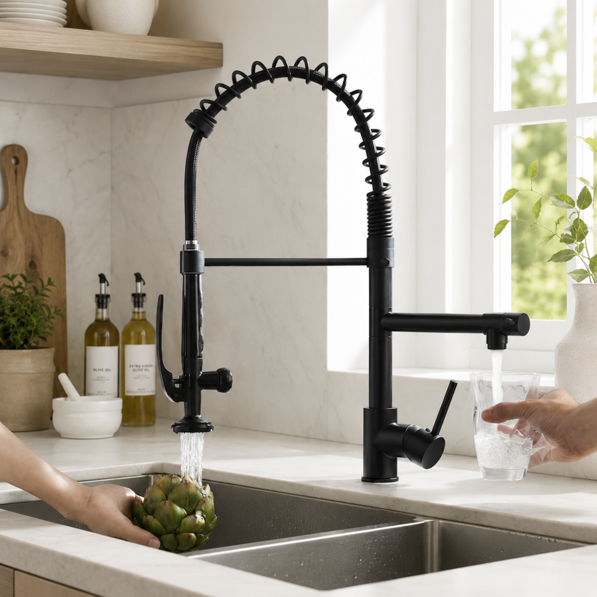 Kingswood Modern Pull-Out Kitchen Faucet