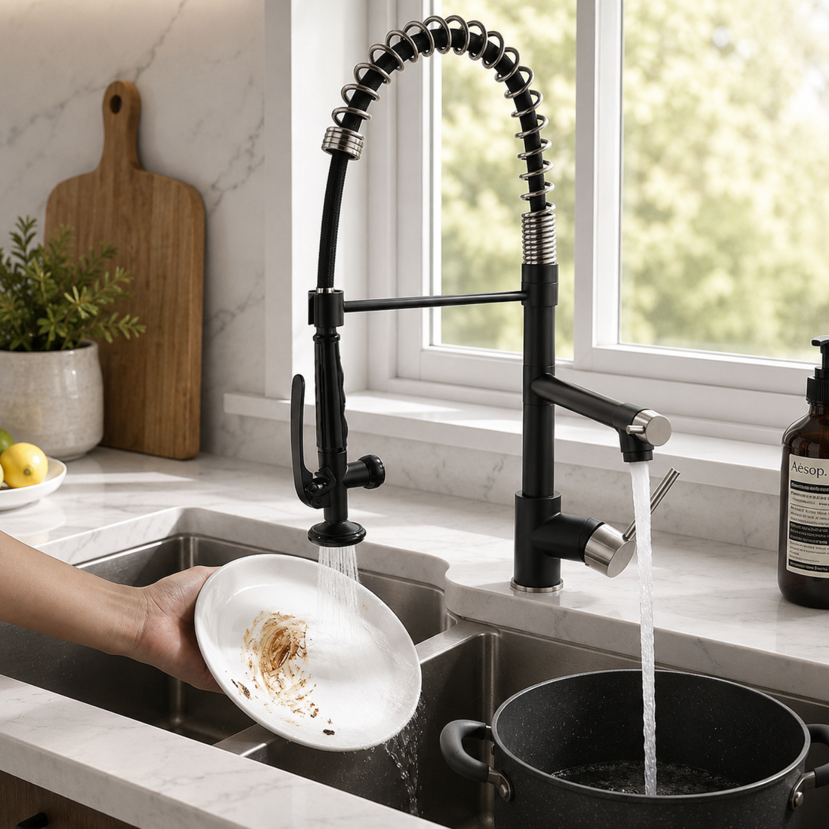 Kingswood Modern Pull-Out Kitchen Faucet