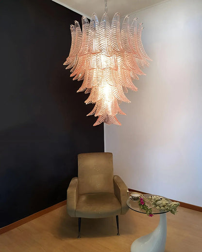Palm Leaf Murano Chandelier