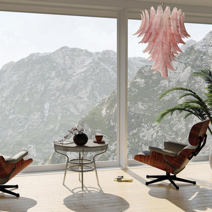 Palm Leaf Murano Chandelier