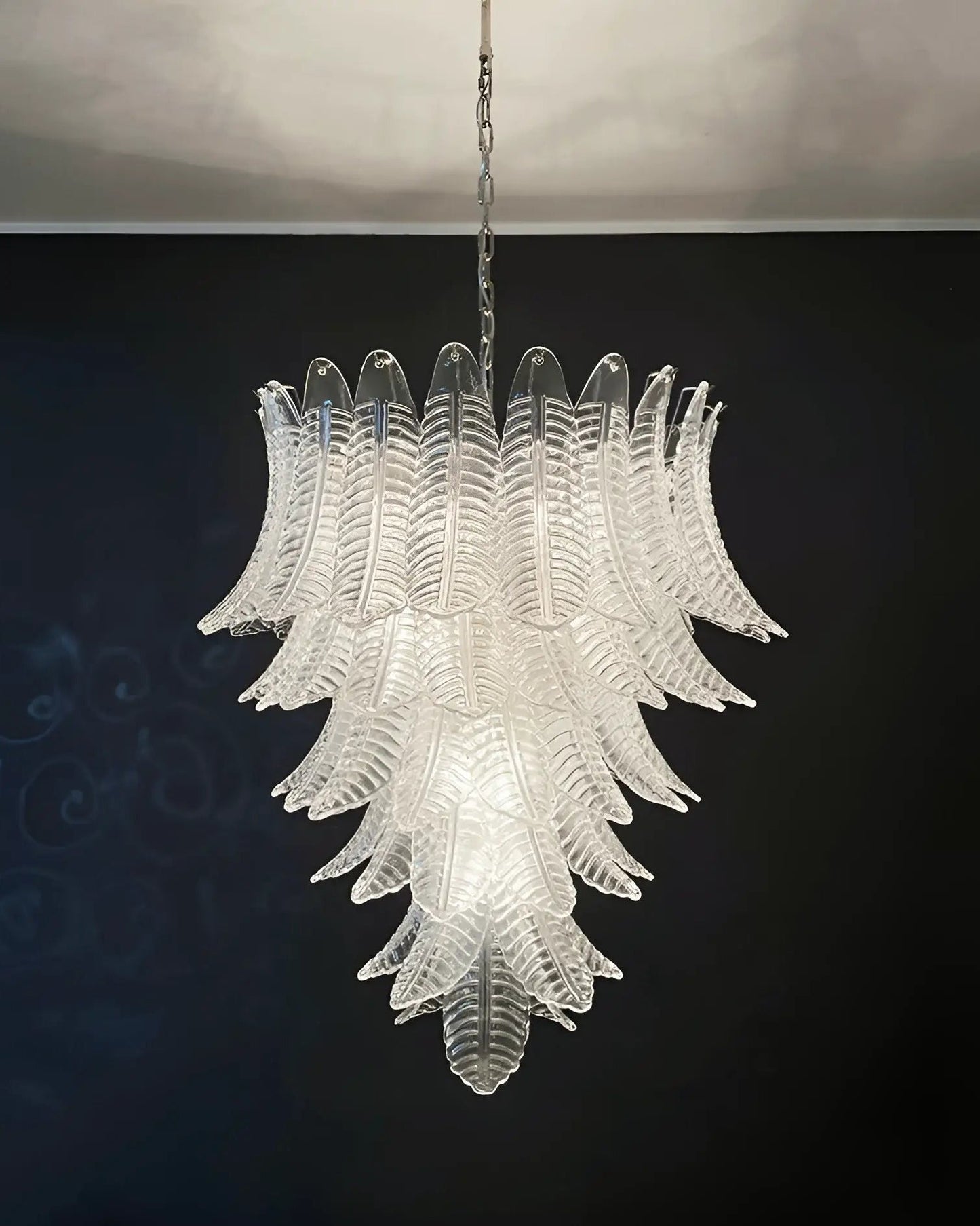 Palm Leaf Murano Chandelier