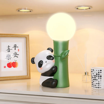 Panda Bamboo Table Lamp