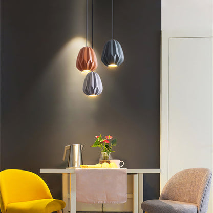 Papaya Resin Pendant Lamp
