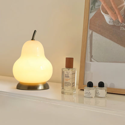 Pear Glass Built-in Battery Table Lamp