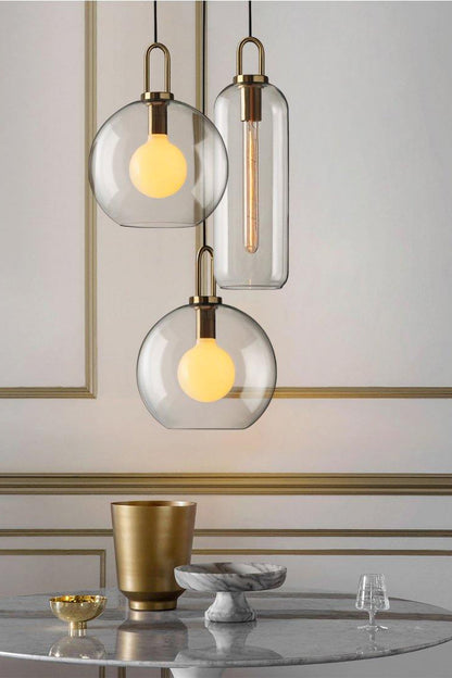 Pendulum Glass Swag Lights