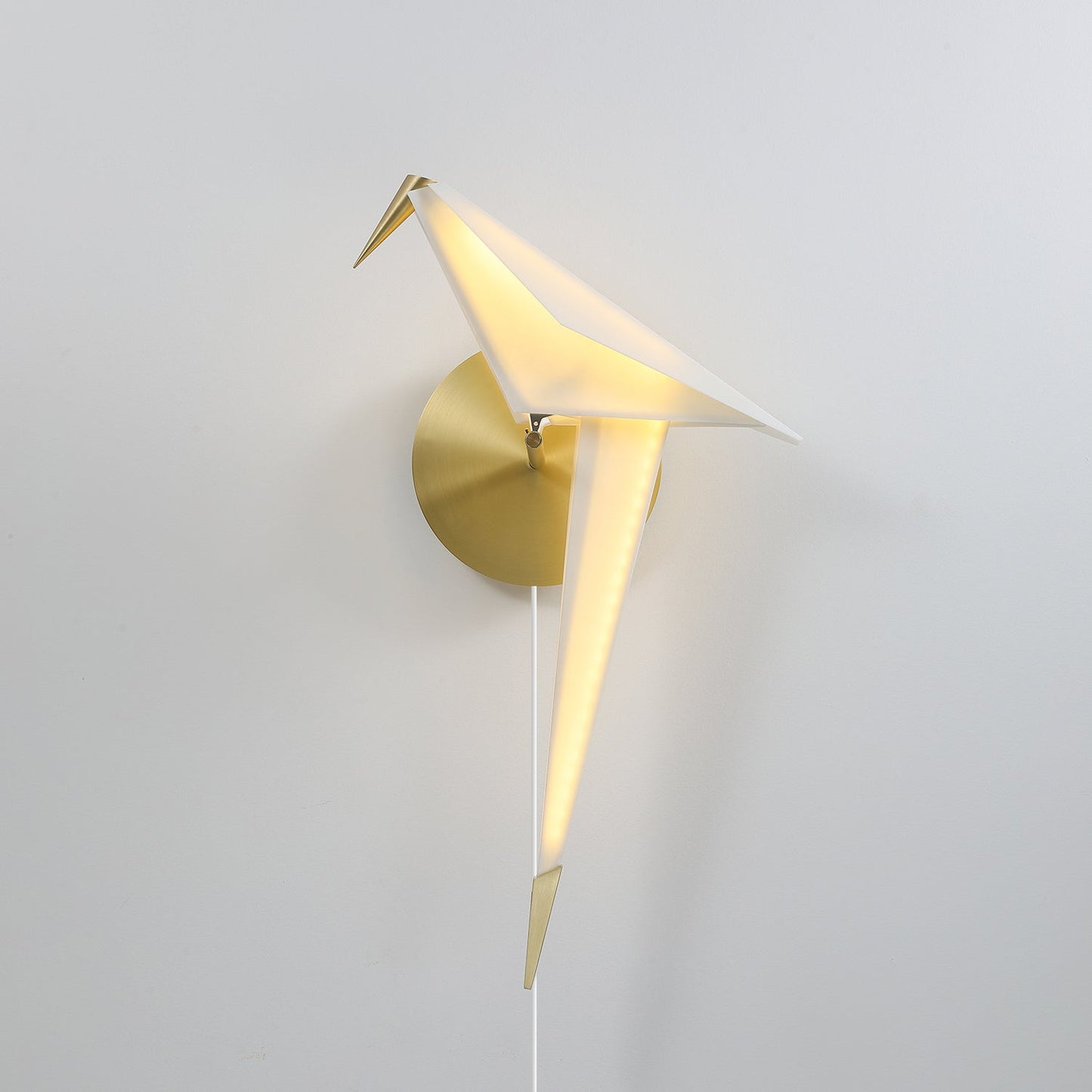 Perching Bird A white finish warm LED glow - Casa Norex