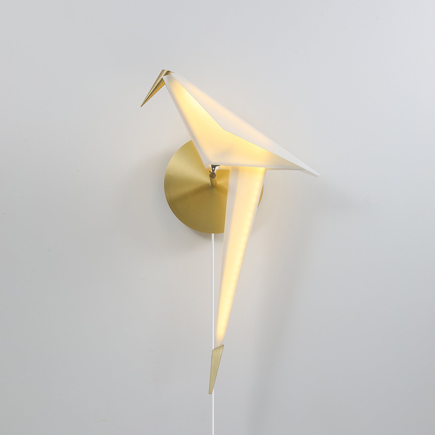Perching Bird A white finish warm LED glow - Casa Norex