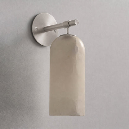Alabaster cylinder wall sconce detail — Casa Norex