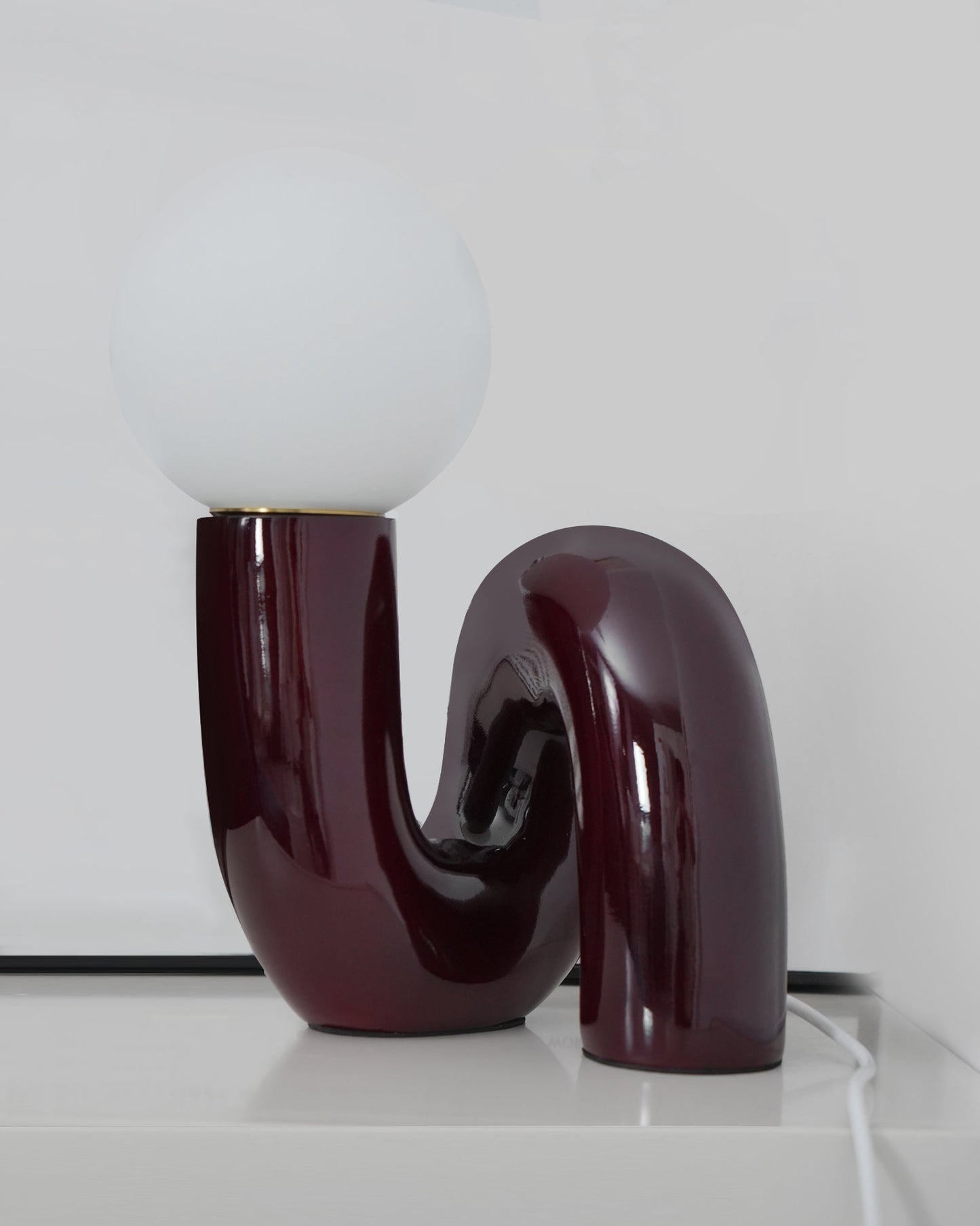 Spiral Glass Table Lamp