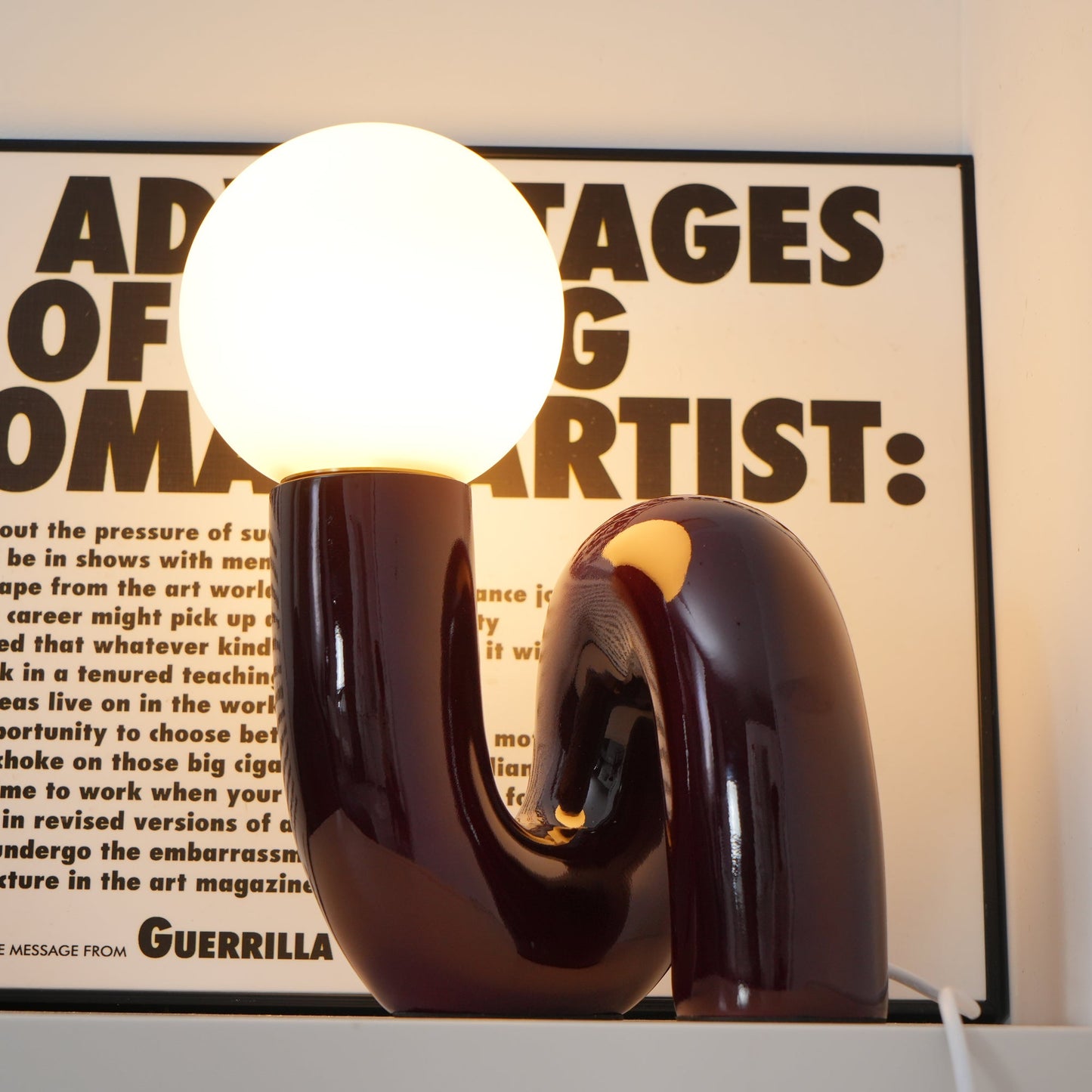 Spiral Glass Table Lamp