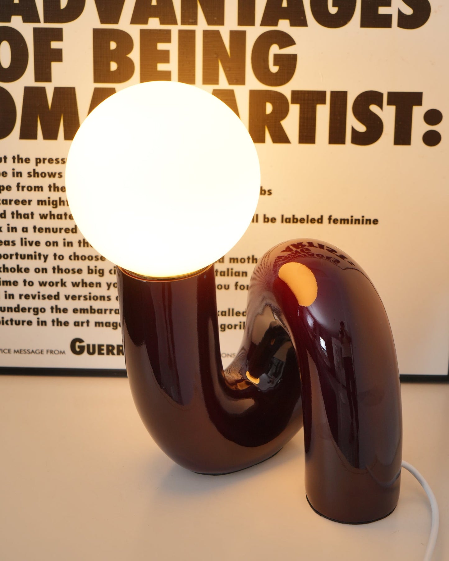 Spiral Glass Table Lamp