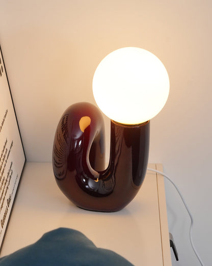 Spiral Glass Table Lamp