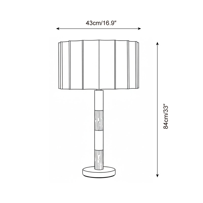 Pleated Grove walnut color variant - 16.9 inch diameter - Casa Norex