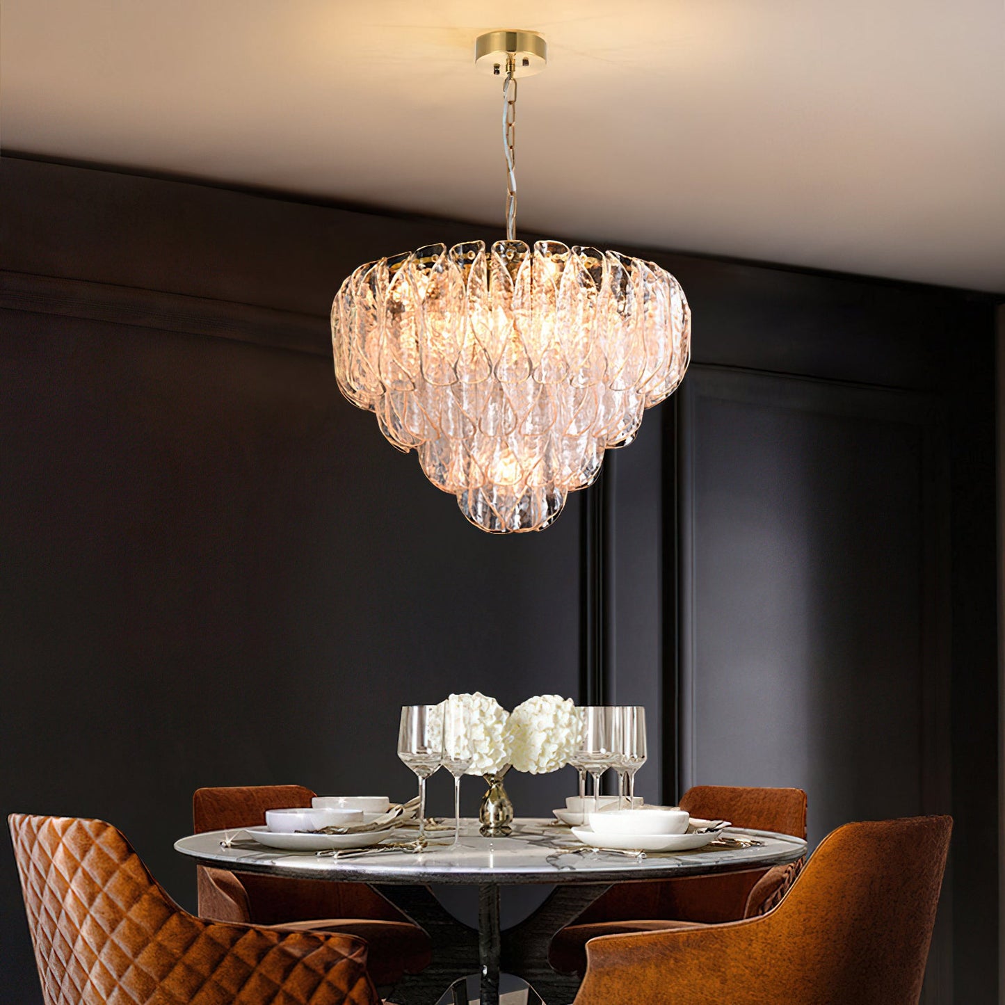 Poliedri Glass Chandelier