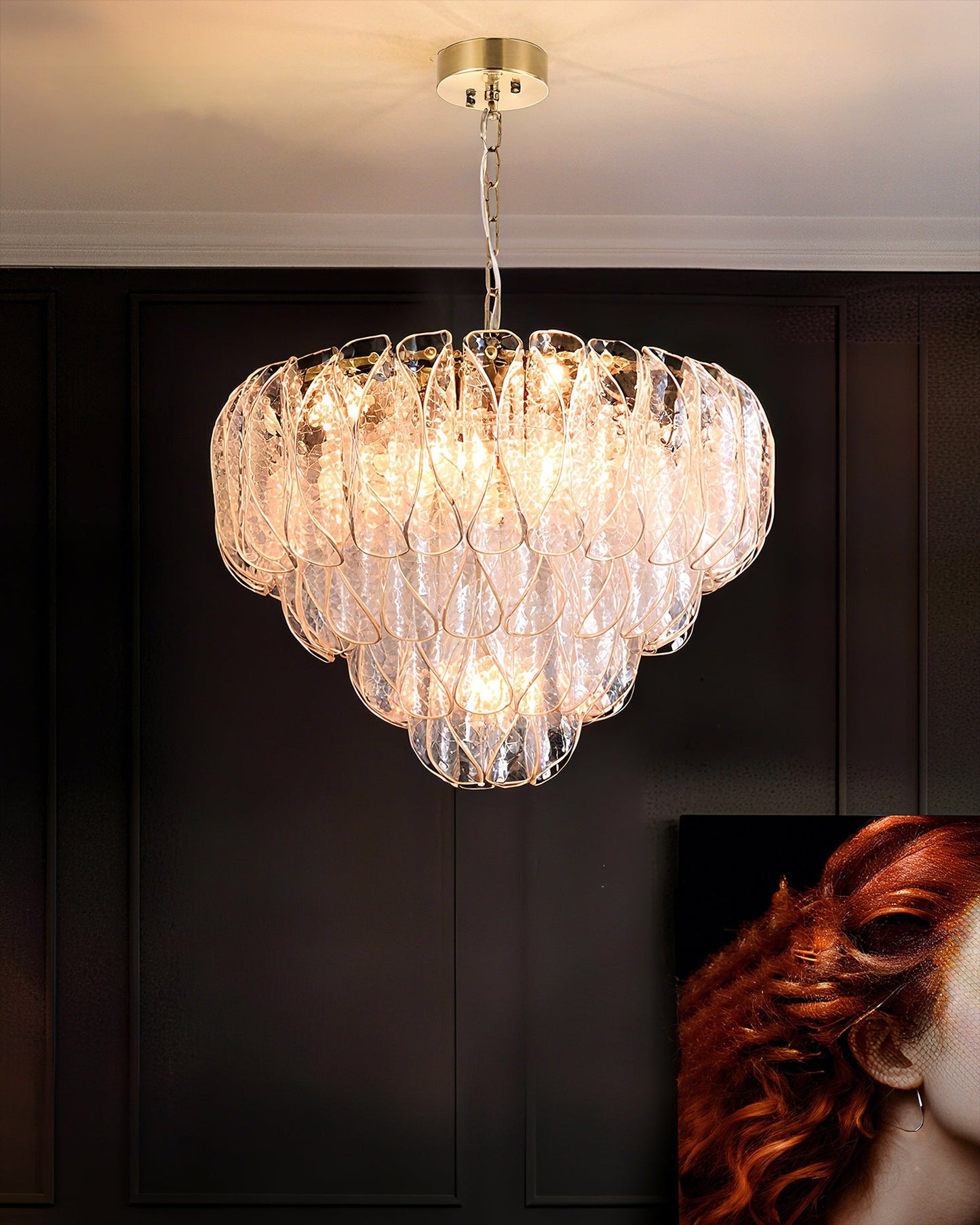 Poliedri Glass Chandelier