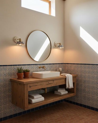 Porcelain Indigo Wall Lamp