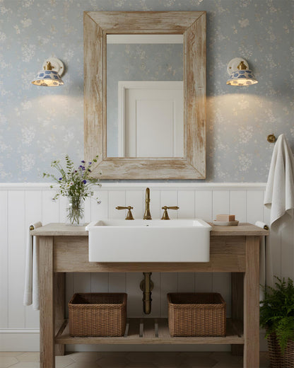 Porcelain Indigo Wall Lamp