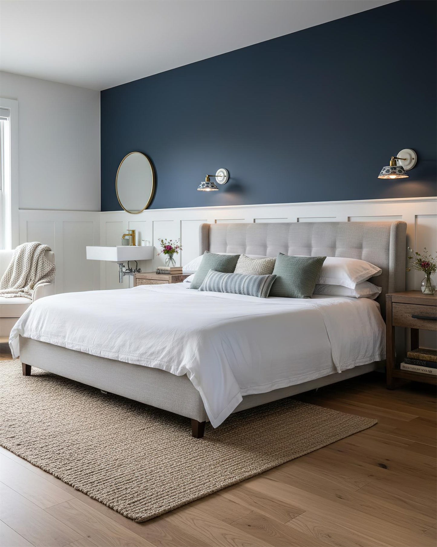 Porcelain Indigo Wall Lamp