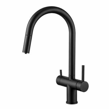 Ashland 3-Way Filtered Pull-Out Kitchen Faucet — 3-way hot, cold, and filtered water system | Casa Norex