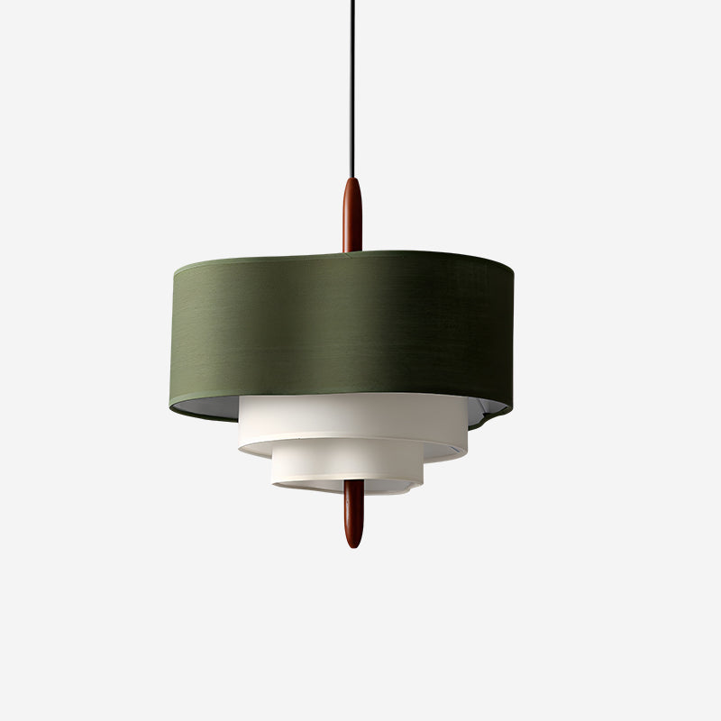 Close-up of spiral fabric layers on pendant shade | Casa Norex