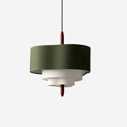 Close-up of spiral fabric layers on pendant shade | Casa Norex